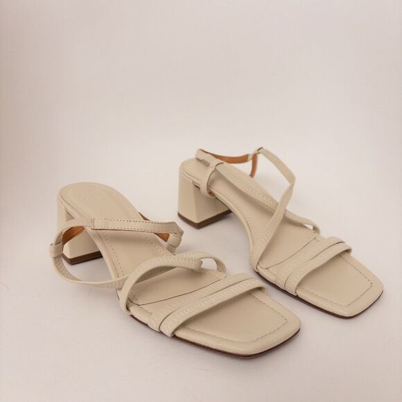 Sezane Pernille Sandals Size 39 Ecru - Picture 2 of 10
